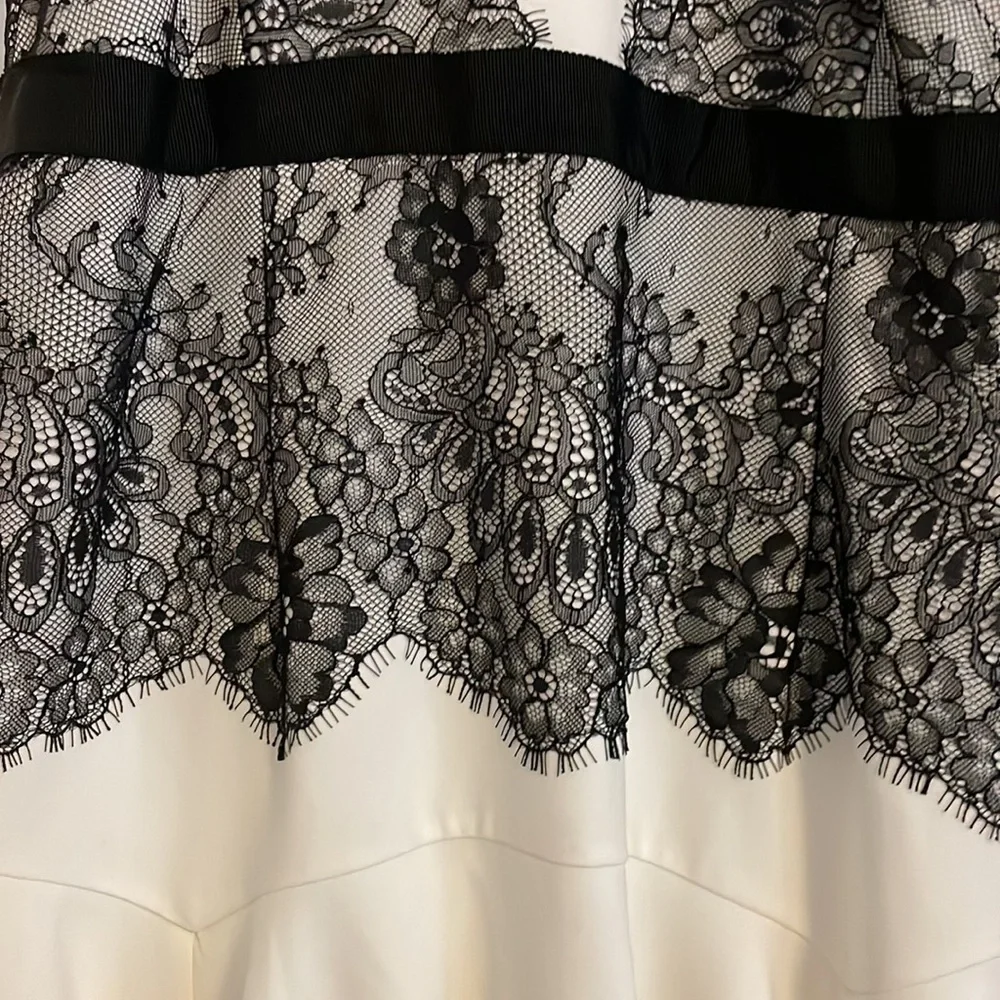 BCBG Black and White Lace Mini Dress - Picture 2 of 9